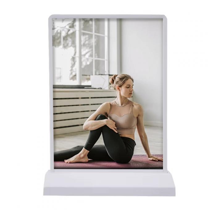 Masaüstü Restoran Reklamları için Yeniden Şarj Edilebilir Pilli Özel LED Masaüstü Menü Işık Kutusu 1