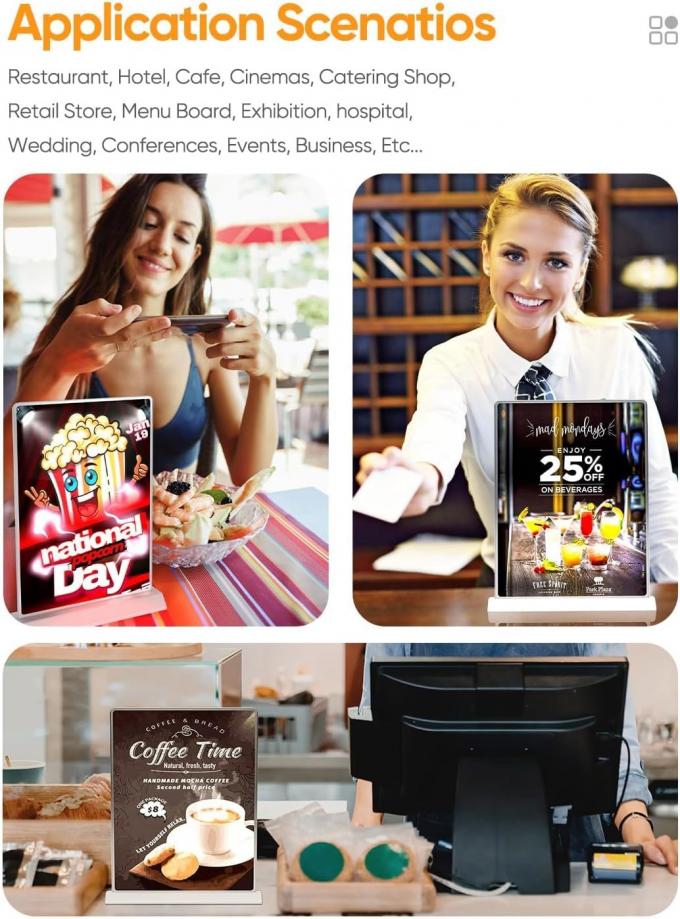 Parlaklık Düzenlenebilir Masaüstü Reklam Işık Kutusu Ekranı 1