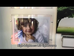 OEM Ultra İnce Asılı Akrilik Kristal LED Reklam Işık Kutusu