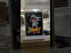 Şarj Edilebilir Kablosuz Masaüstü Ekran Çift Taraflı Reklam Işık Kutusu