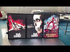 27x40 Blck Aluminun LED Işık Kutusu Sinema Film Posteri Çerçeve