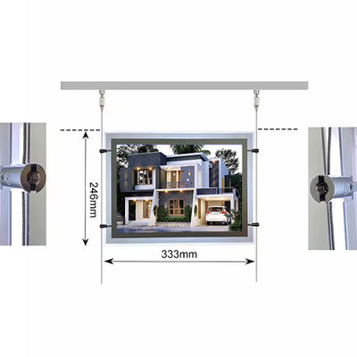 satın al A3 A4 Kristal Işık Kutusu LED Çerçeve Işıklı Işık Kutusu Asılı Pencere Ekranı Çevrimiçi üretim