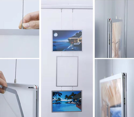 satın al Alüminyum Ultra Slim Kristal Işık Kutusu Snap Clip Reklam Arkaplanlı Poster Çerçeve Işık Kutuları Çevrimiçi üretim