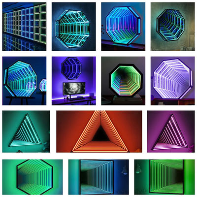 satın al 3 boyutlu ayna neon işareti 220V renkleri değişen neon işareti eğlence alanı için Çevrimiçi üretim