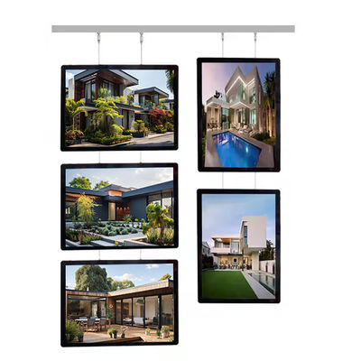 satın al Özel Asılı A3 / A4 Portre Led Kristal Çerçeve Akrilik Kristal Işık Kutusu Çevrimiçi üretim