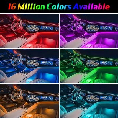satın al Gece Partileri LED Çevre Işığı Araba Dört Modlu Bluetooth İç Çevre Işığı Çevrimiçi üretim