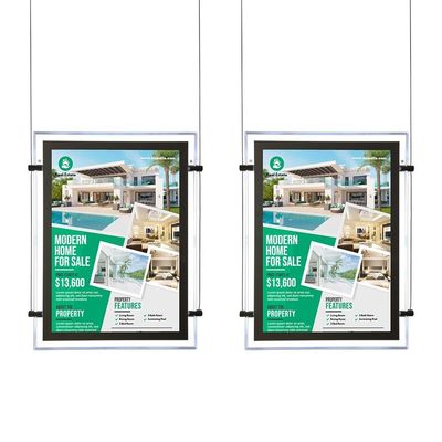 satın al Su geçirmez Emlak Arkaplanı Reklam Posteri Asılı Slim Fotoğraf Fotoğraf Led Işık Kutusu Çevrimiçi üretim