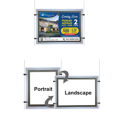 OEM Asılı Akrilik LED Tabela Kristal LED Ultra İnce LED Işık Kutusu İzleme Yastığı