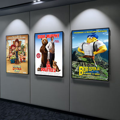 Film Posteri Işık Kutu Alüminyum Çerçeve Ultra İnce Reklam Ticari Işık Kutu