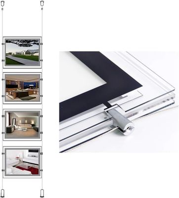 A4 Landscape Crystal Light Box with Innovative Hidden Fixtures and Highest Brightness LED Backlit for Long Life No Maintenance