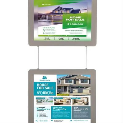 Oem Led Çift Taraflı Ultra İnce Arkadan Aydınlatmalı Işıklı Kutu Reklam Posteri